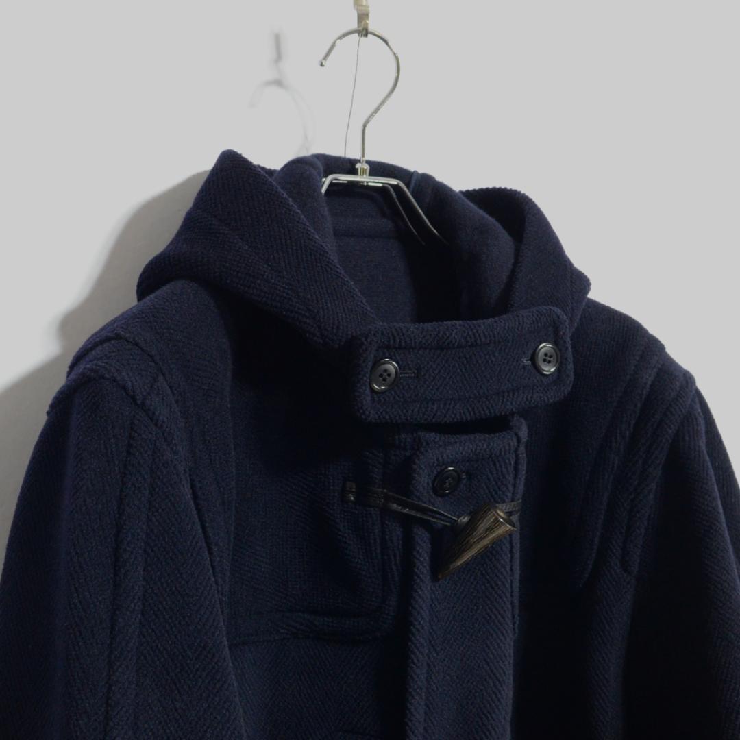超貴重極上品　ムーアブルック製 カットパイル ダッフルコート M ネイビー