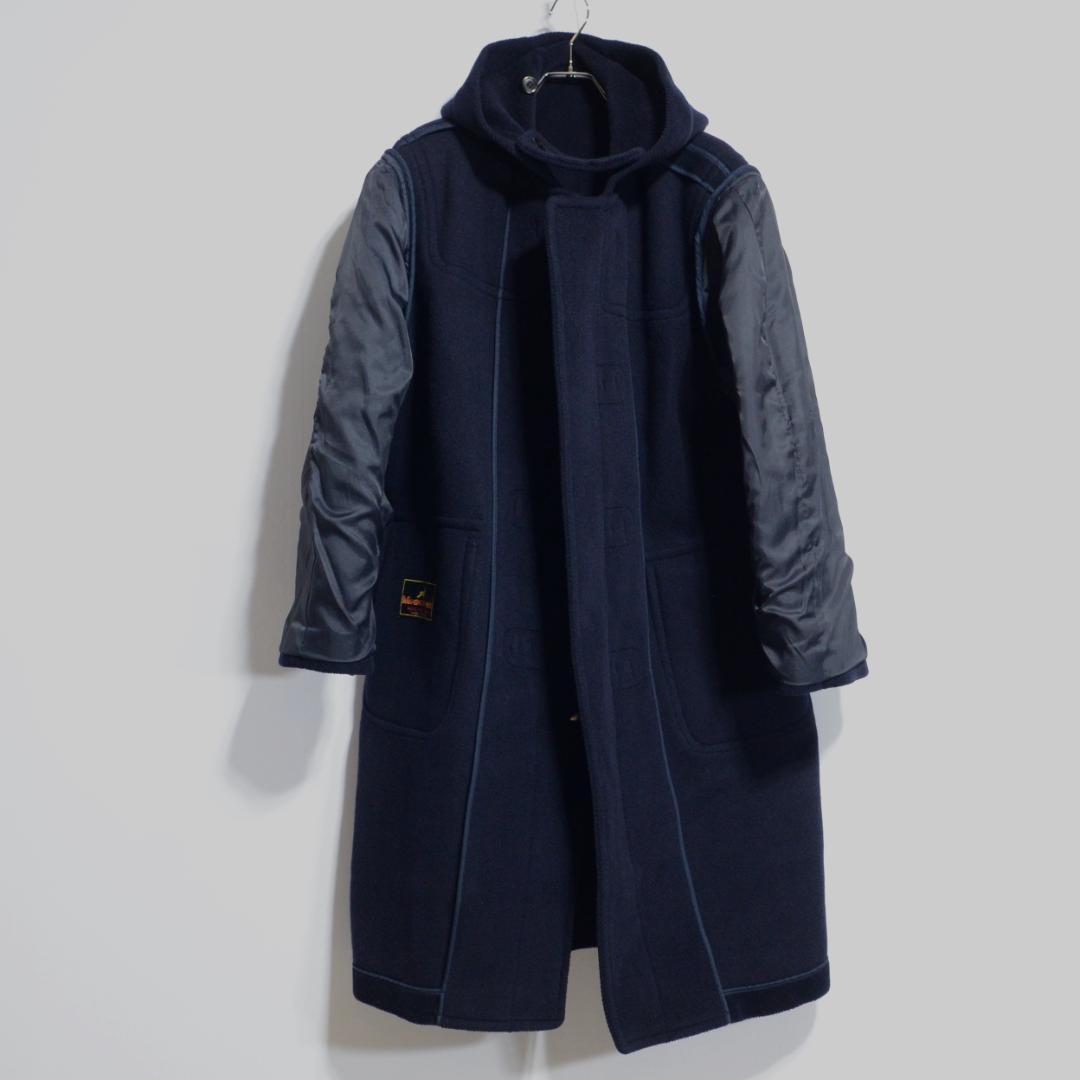 超貴重極上品　ムーアブルック製 カットパイル ダッフルコート M ネイビー