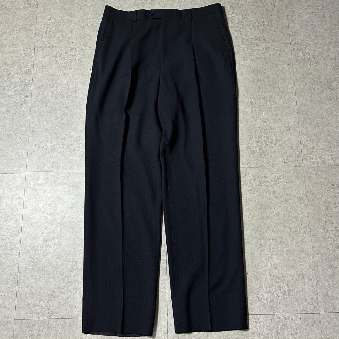 ARMANI COLLEZIONI ダブル ウールセットアップ ドット柄 黒