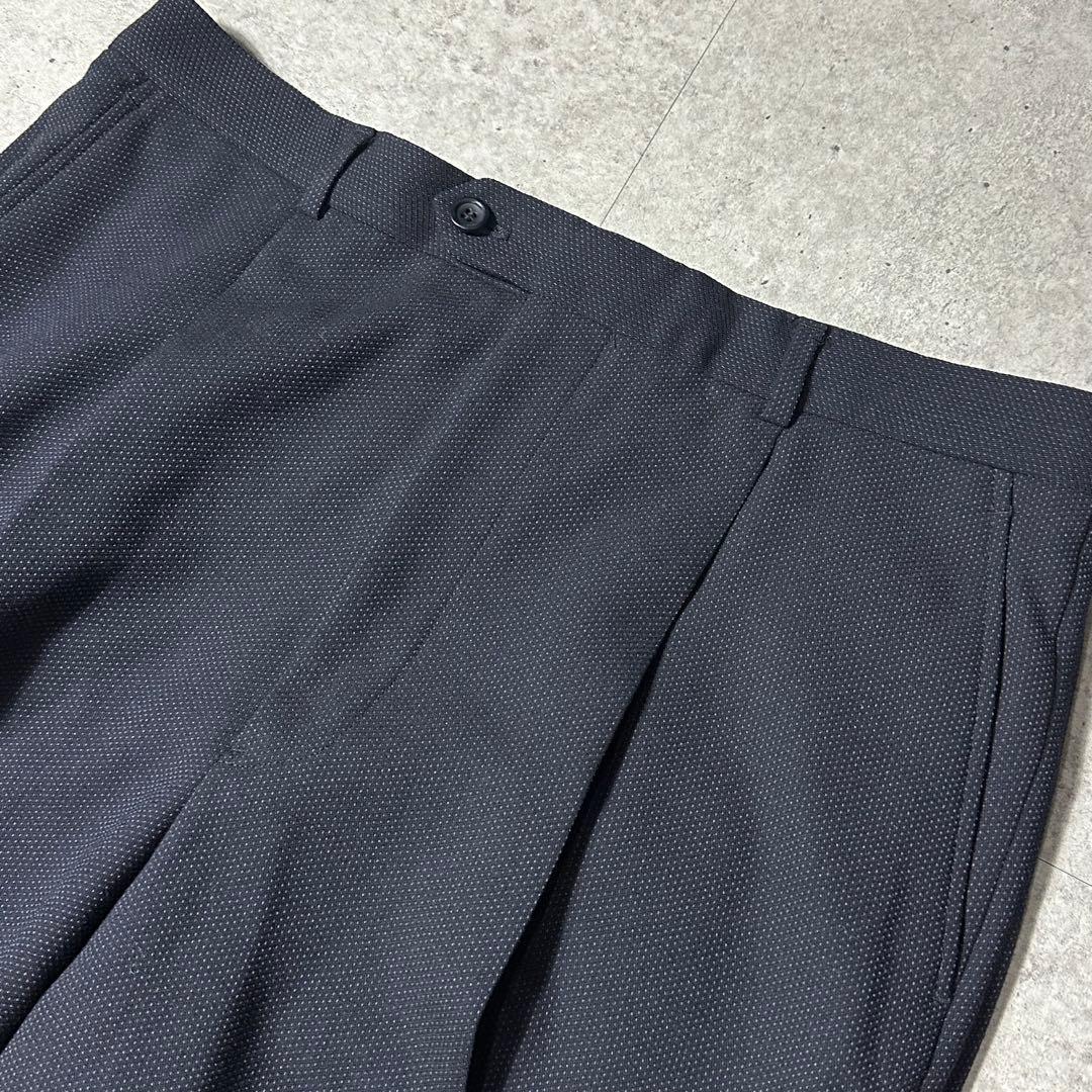 ARMANI COLLEZIONI ダブル ウールセットアップ ドット柄 黒