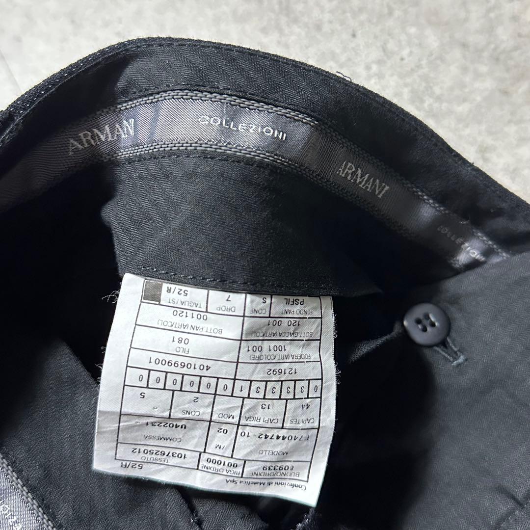 ARMANI COLLEZIONI ダブル ウールセットアップ ドット柄 黒