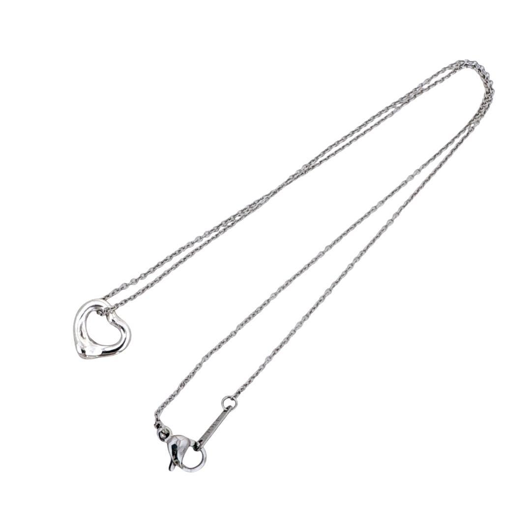 【光沢艶感仕上げ】　ティファニー オープンハート シルバー ネックレス xs