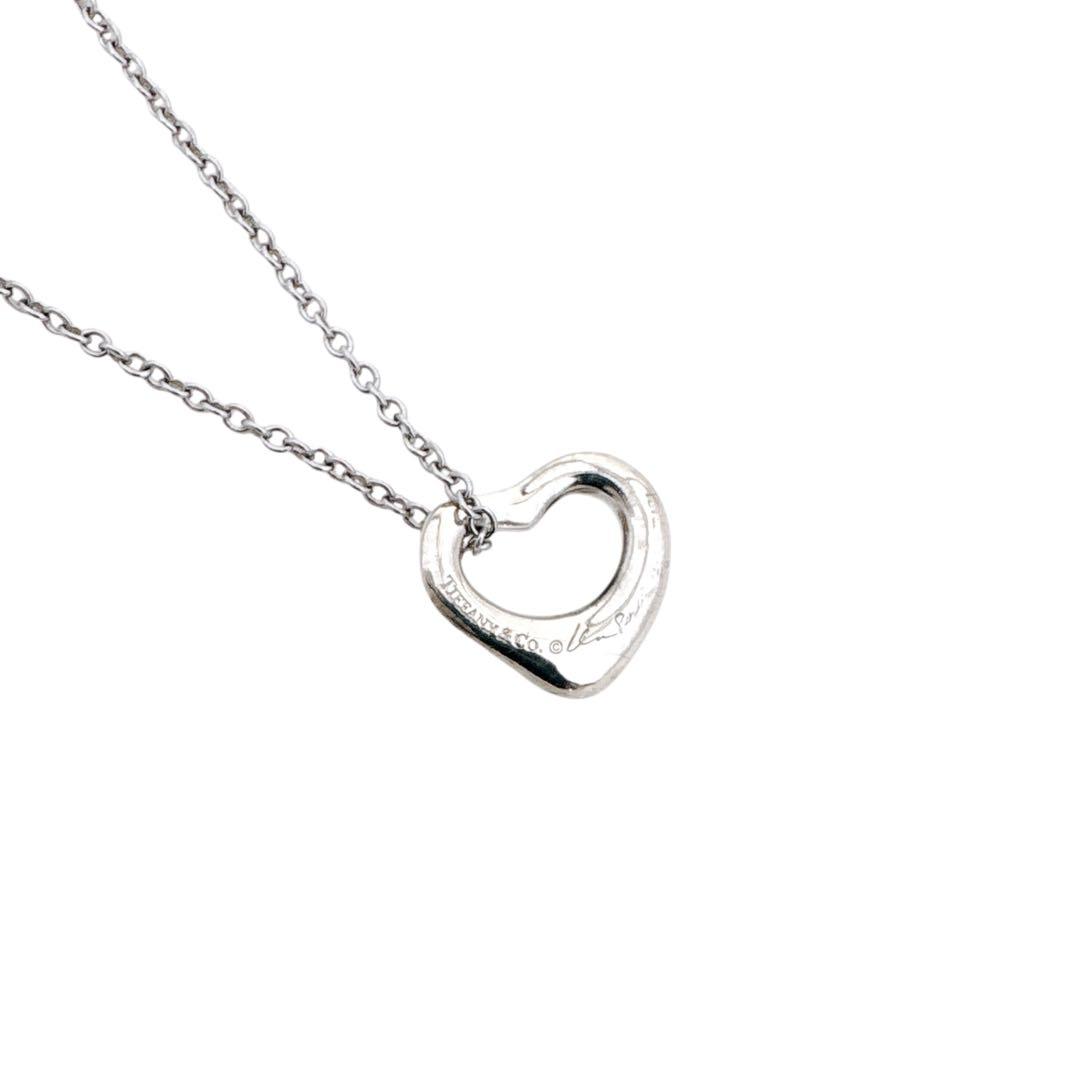 【光沢艶感仕上げ】　ティファニー オープンハート シルバー ネックレス xs