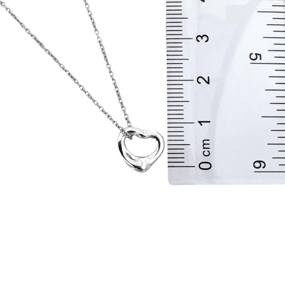 【光沢艶感仕上げ】　ティファニー オープンハート シルバー ネックレス xs
