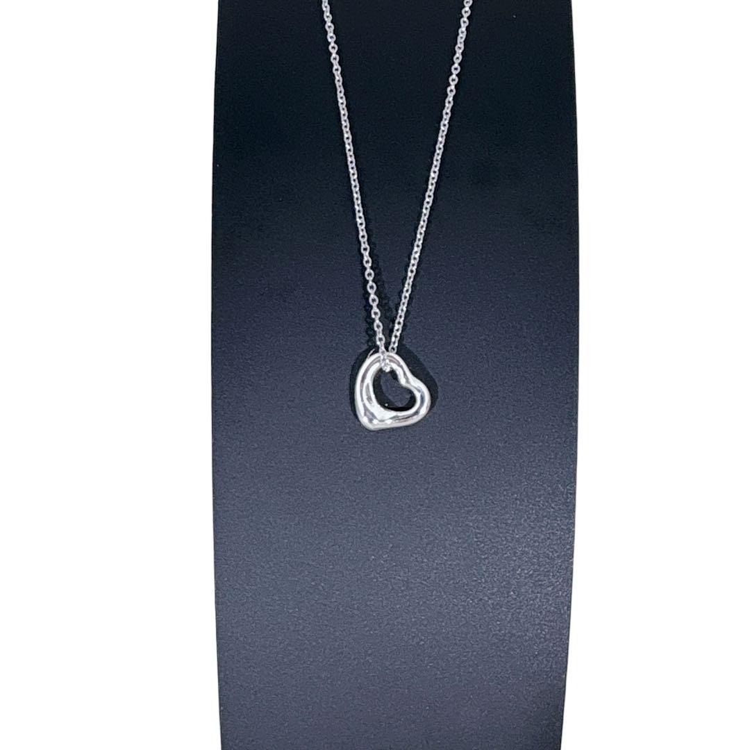 【光沢艶感仕上げ】　ティファニー オープンハート シルバー ネックレス xs