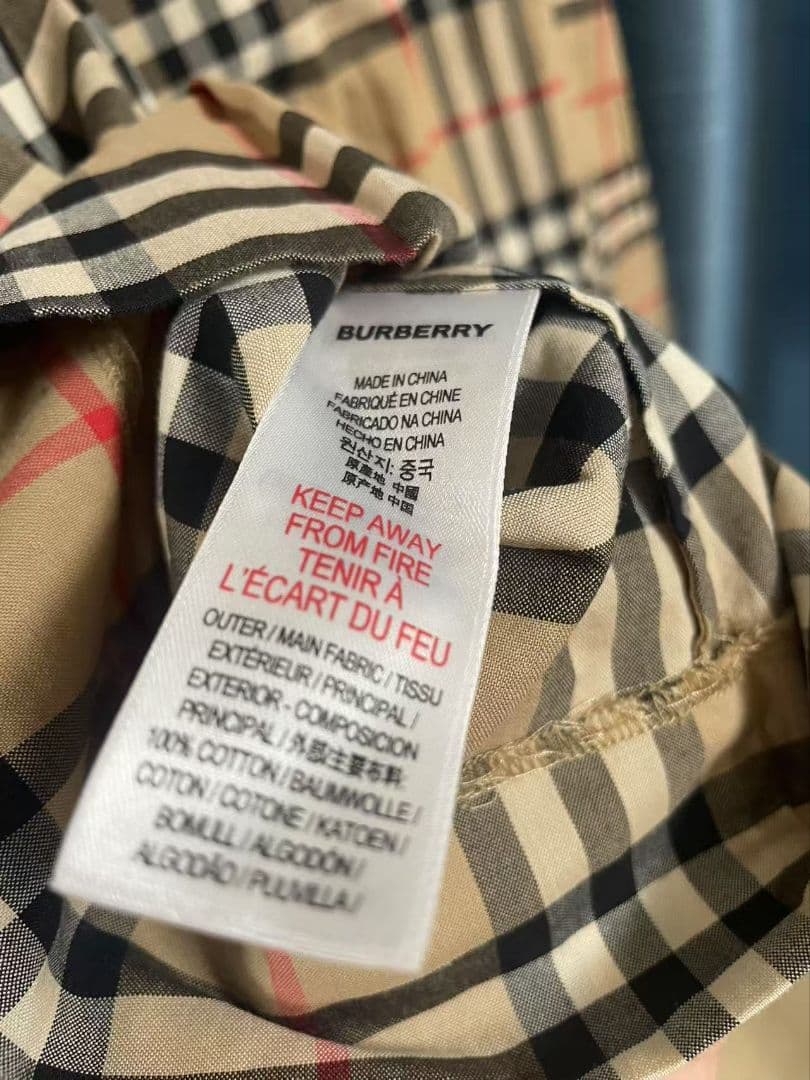 Burberry チェック柄 半袖ワンピース