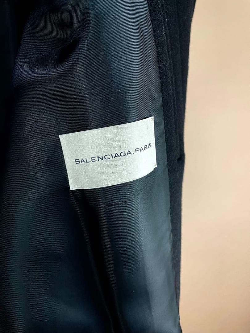 COCO様　バレンシアガ フード付きメルトンウールコート　貴重44(S)サイズ