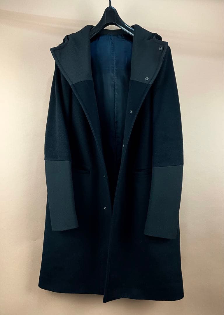 COCO様　バレンシアガ フード付きメルトンウールコート　貴重44(S)サイズ