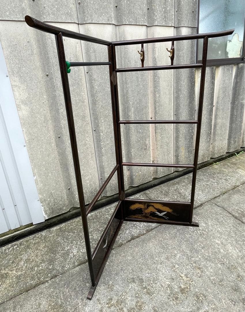 稀少/古道具/当時物/無垢材/木製/衣紋掛け/衣桁/着物掛け/25