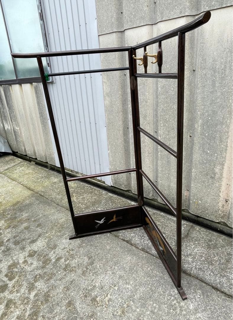 稀少/古道具/当時物/無垢材/木製/衣紋掛け/衣桁/着物掛け/25