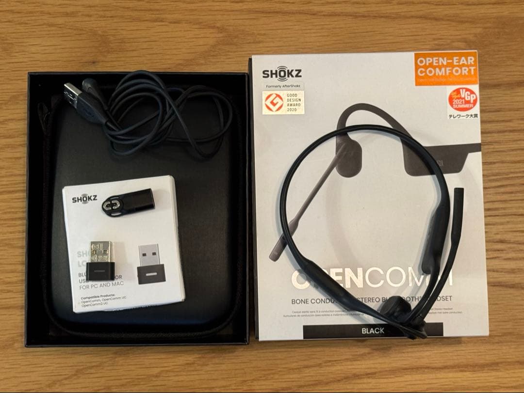 SHOKZ OPENCOMM 骨伝導ヘッドセット