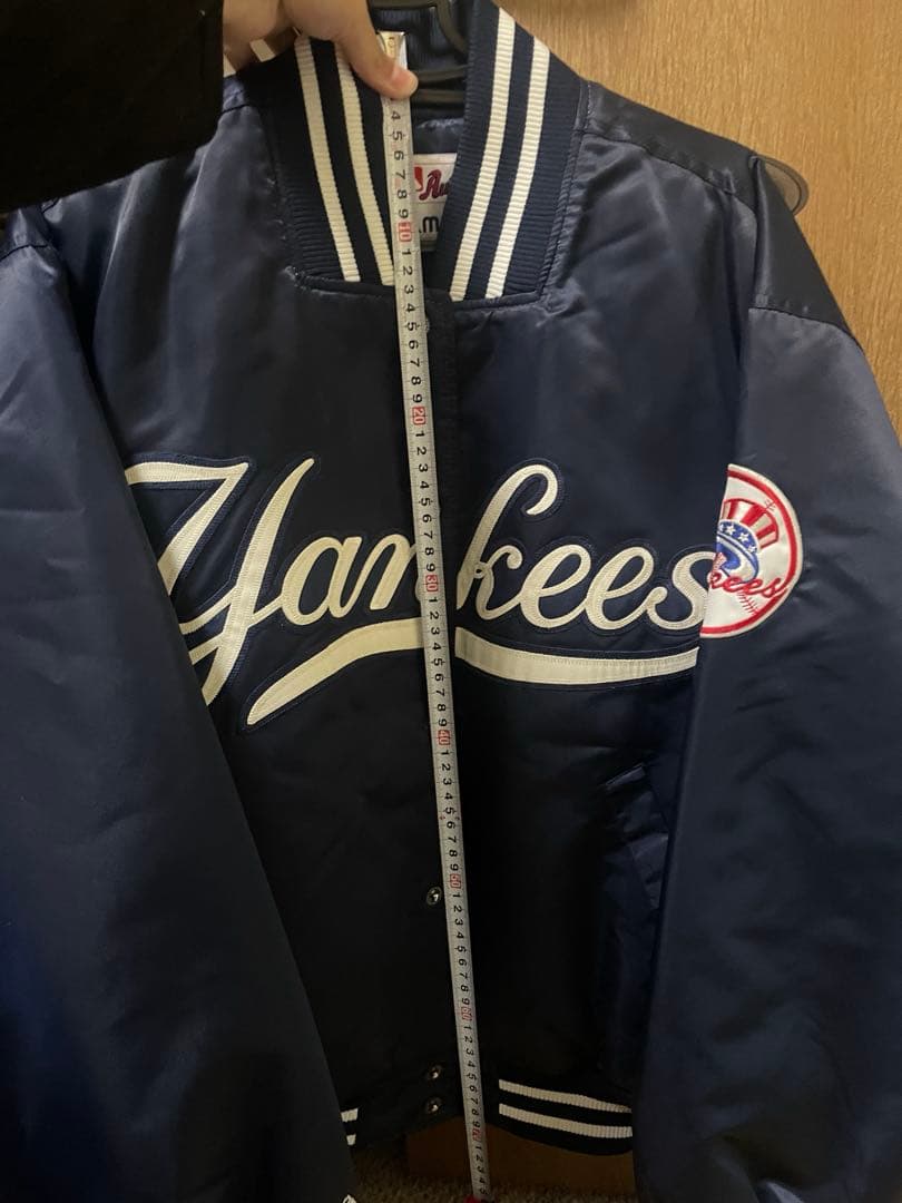 アキ　美品　90s majestic Yankees スタジャン Sサイズ