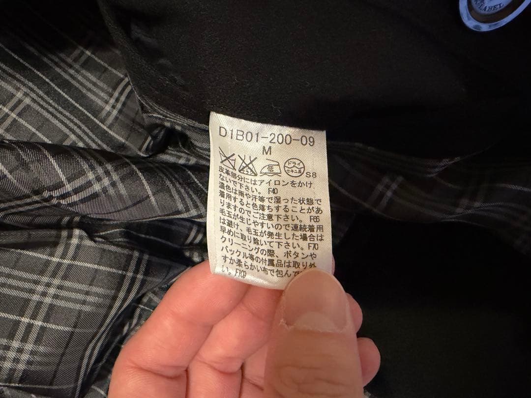 BURBERRY BLACK LABEL　メルトンウール Pコート カシミヤ