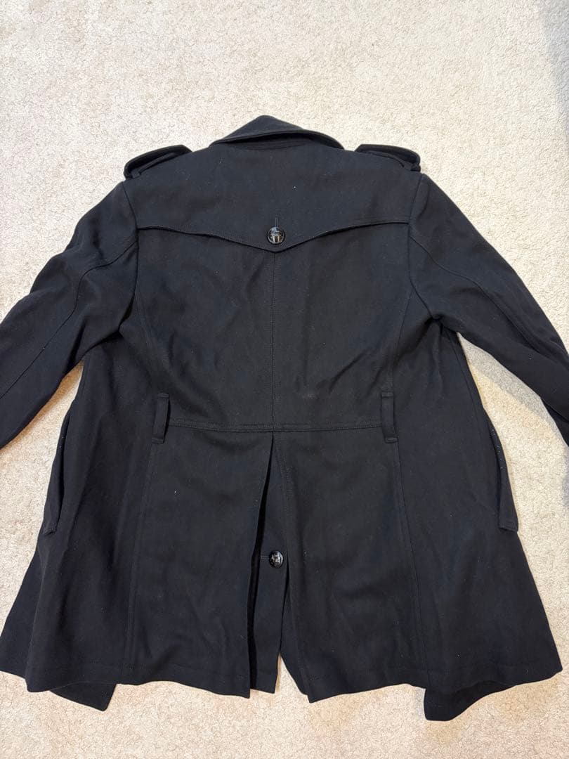 BURBERRY BLACK LABEL　メルトンウール Pコート カシミヤ