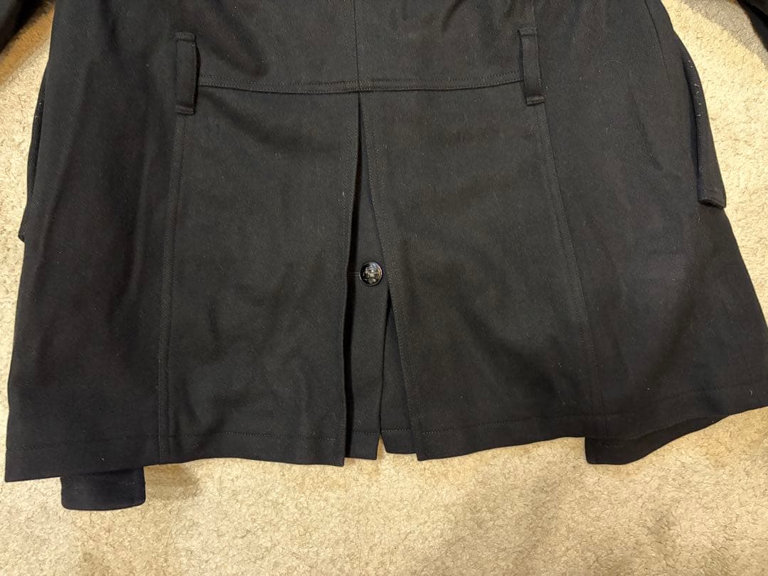 BURBERRY BLACK LABEL　メルトンウール Pコート カシミヤ