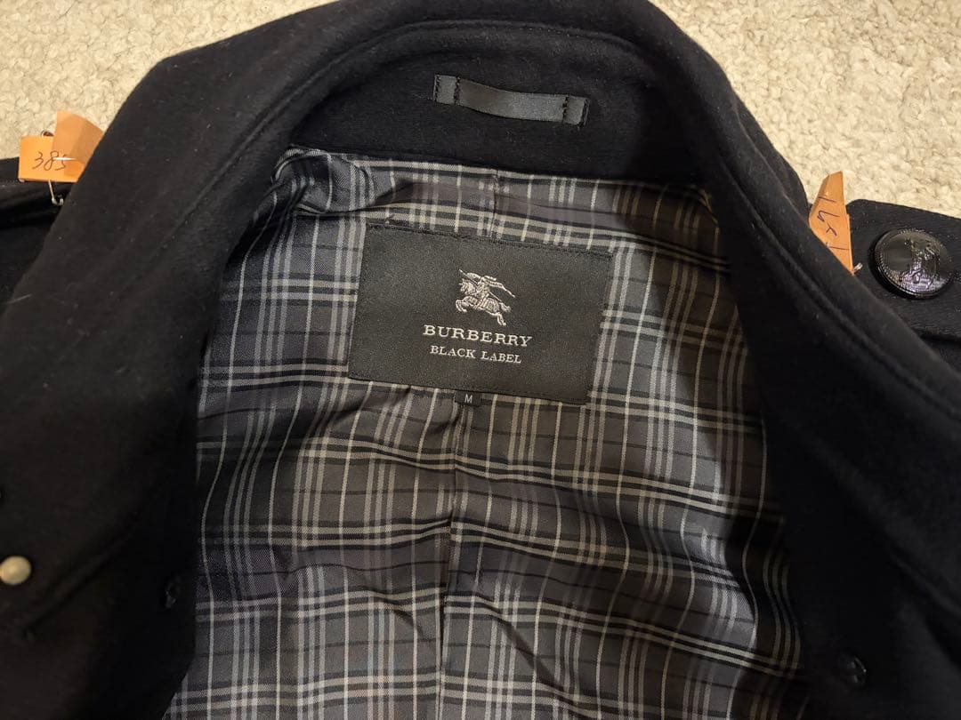 BURBERRY BLACK LABEL　メルトンウール Pコート カシミヤ