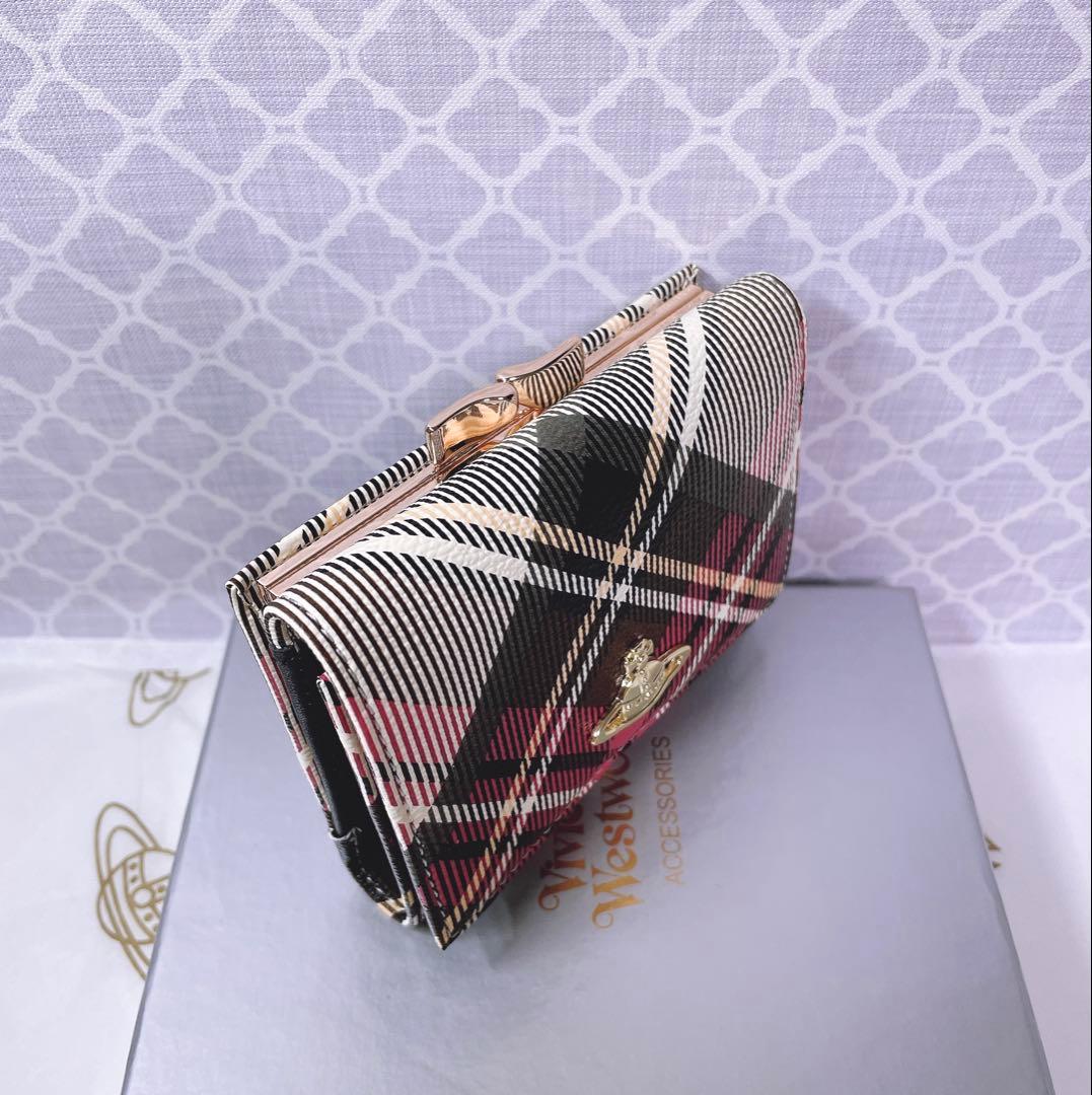【可愛すぎ♡新品】可愛い ヴィヴィアン・ウエストウッド 三折り財布 チェック