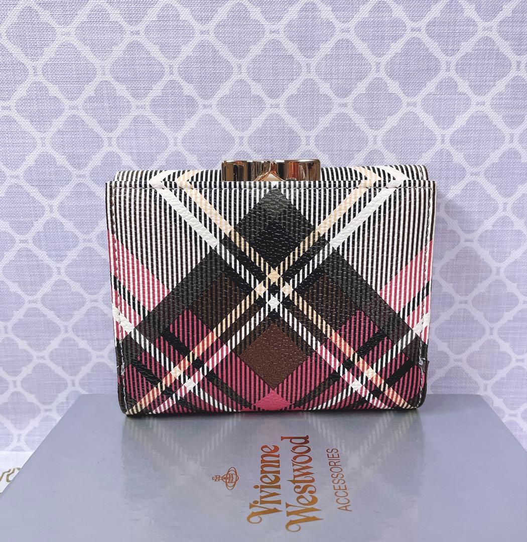【可愛すぎ♡新品】可愛い ヴィヴィアン・ウエストウッド 三折り財布 チェック