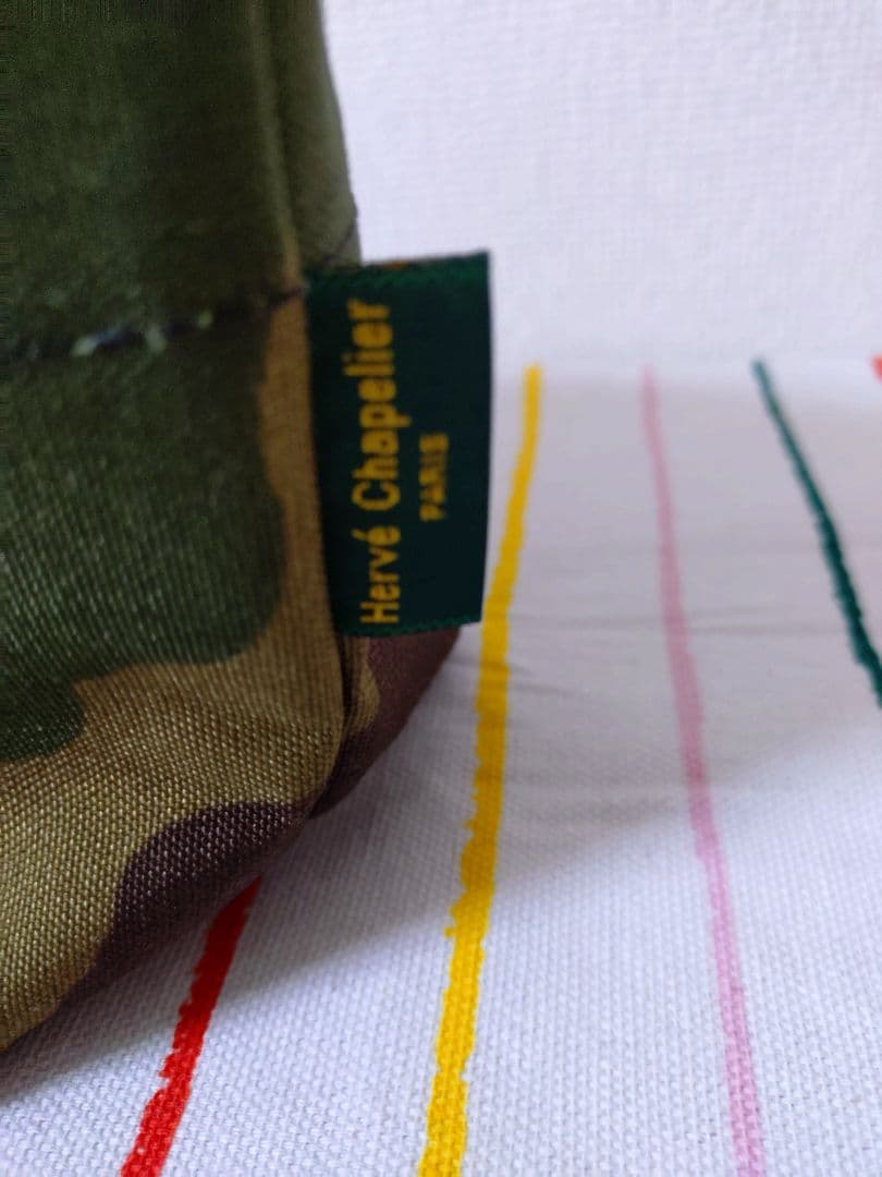 未使用Herve Chapelier 舟形ショルダーバッグ XS カモフラ