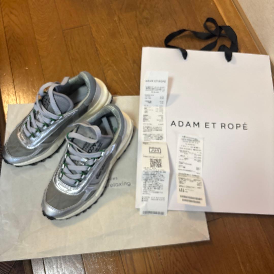 アダムエロペ✖️ラコステ　 シルバースニーカー