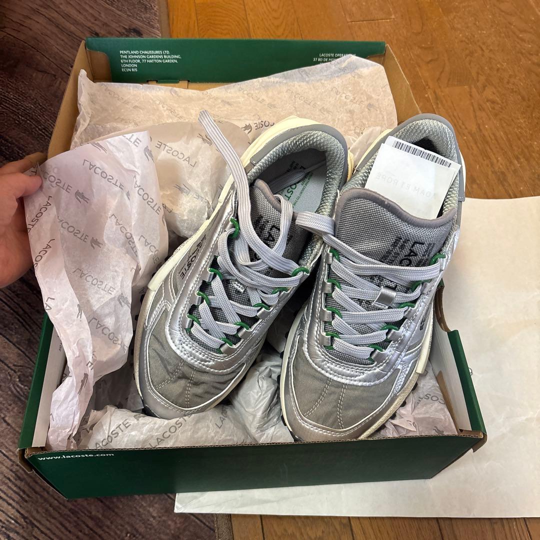 アダムエロペ✖️ラコステ　 シルバースニーカー