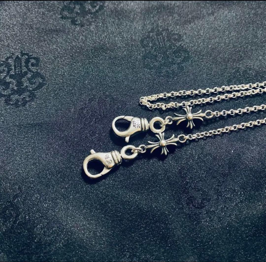 ☆シルバー製　マスクチェーン　メガネチェーン クロス付き　ネックレスにも！