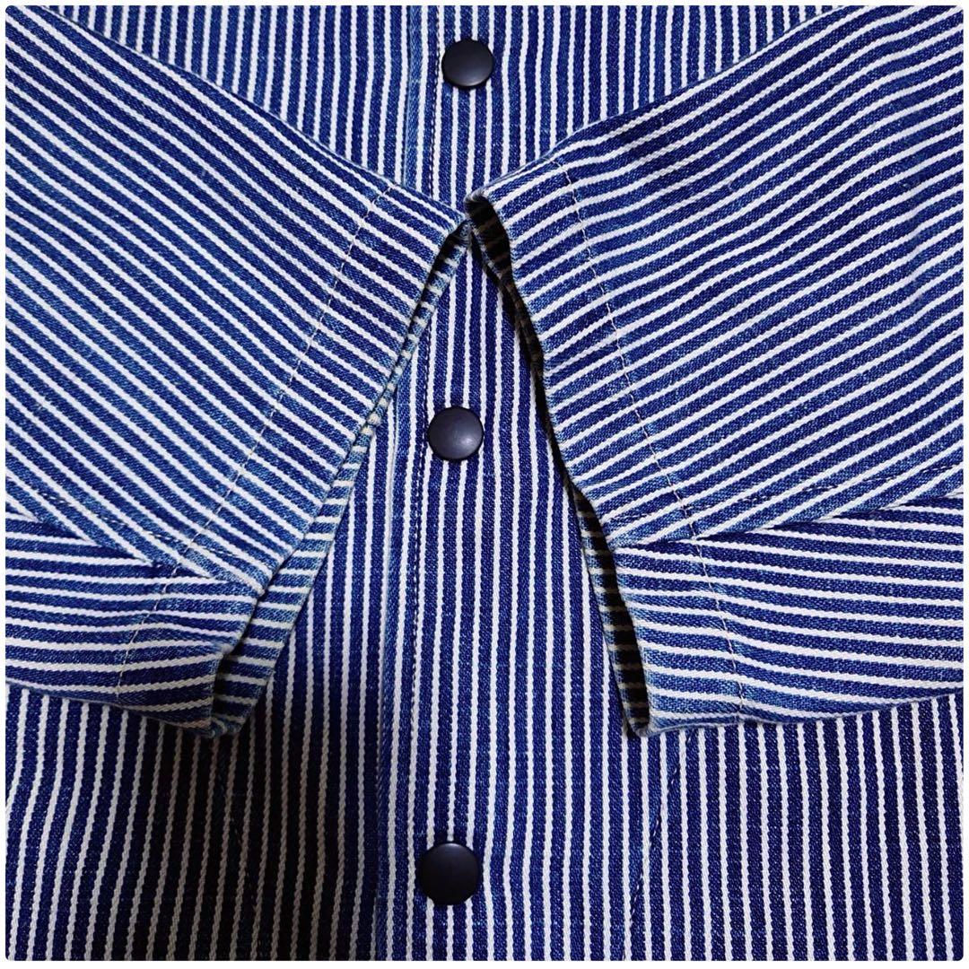 2014AW ワイズフォーメン ヒッコリーストライプデニムコーチジャケット L程