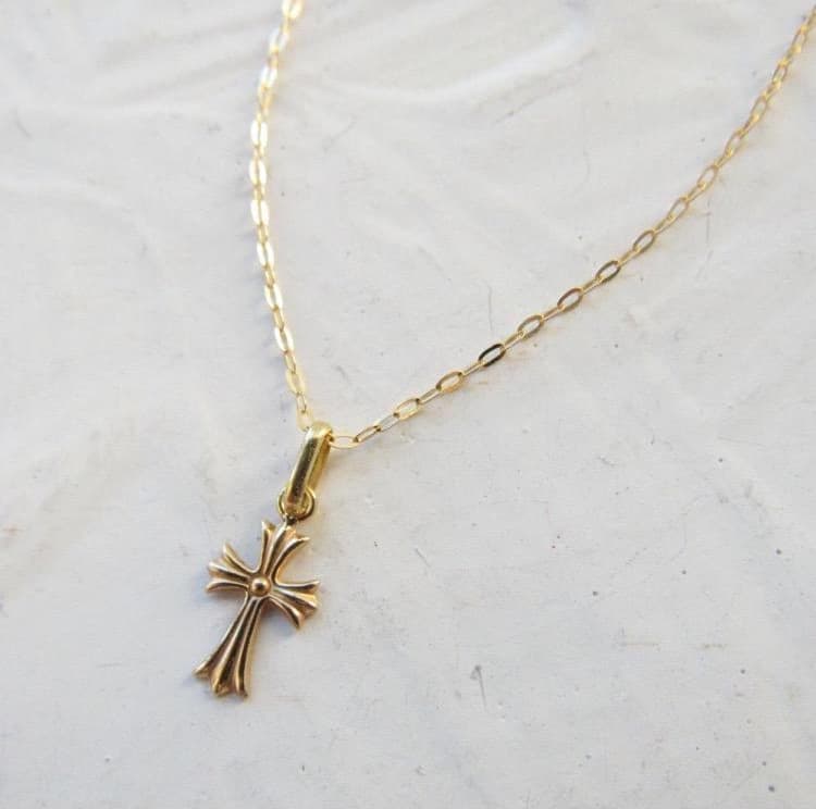 みーたん♡様☆K18 クロス ネックレス トップ 18K 刻印 18金 新品