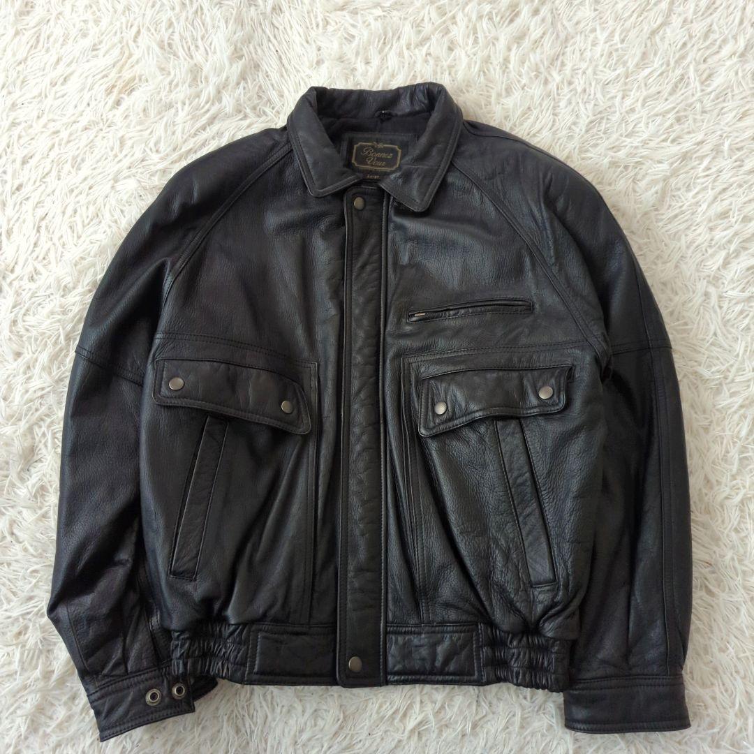 美品 A-1 G-1 フライトジャケット 襟ボア 本革 ブラック L