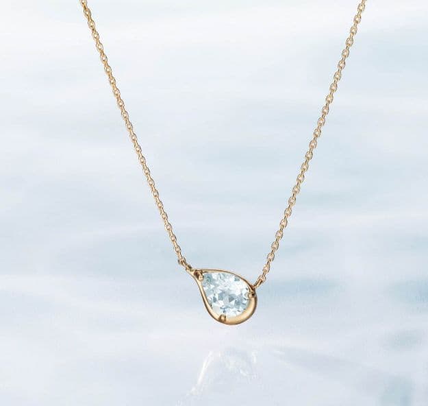 ル*C様 4℃ 50th限定モデル K10アクアマリンネックレス