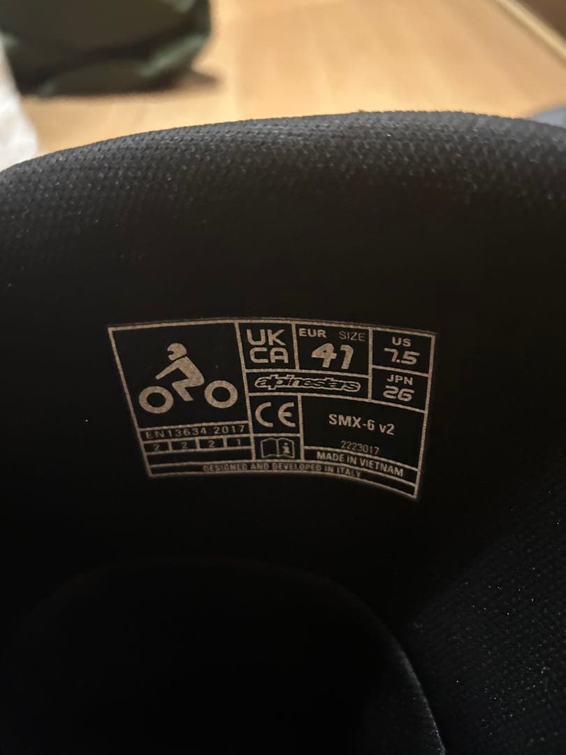 Alpinestars SMX-6 バイクブーツ ブラック/ホワイト 早い者勝ち