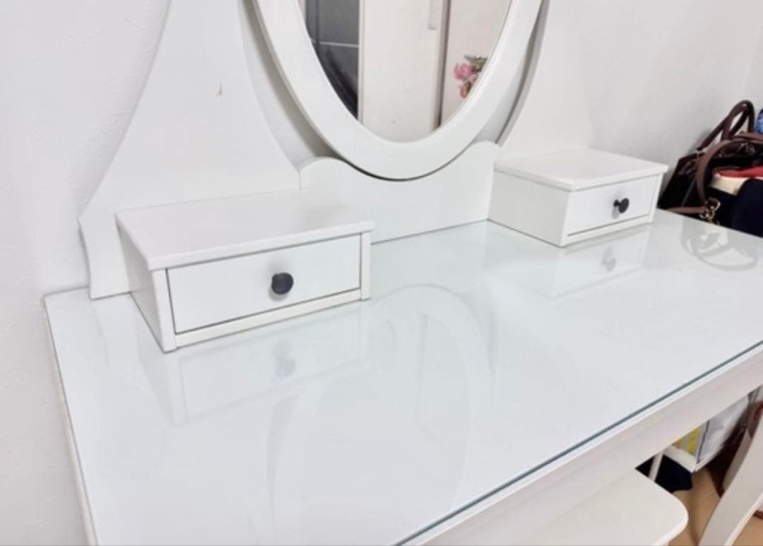 イケア　ヘムネス　ドレッサー　ホワイト　椅子付き