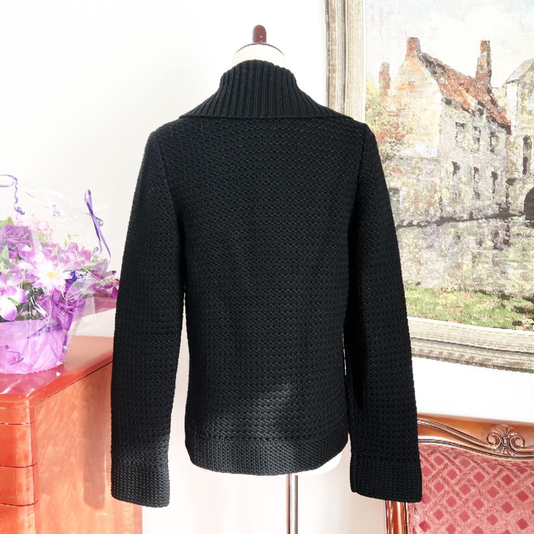 美品　サルバトーレフェラガモ ウール　本革　ニット　ジャケット　ガンチーニ