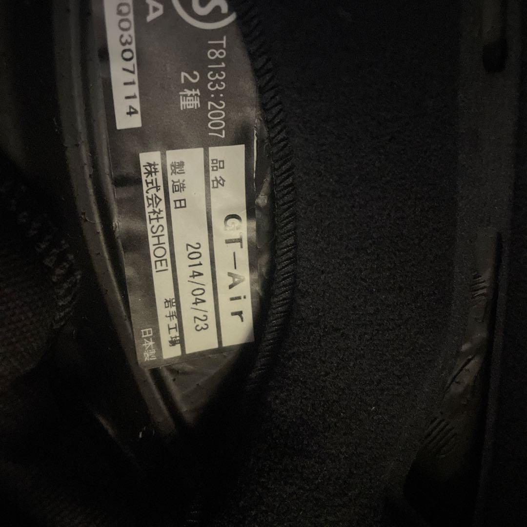 SHOEIヘルメット GT-air 黒　サイズXL