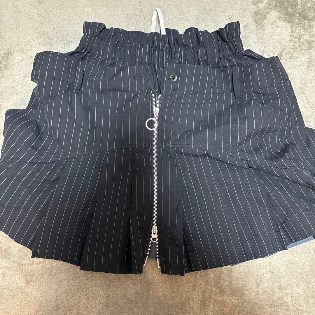 HOUGA ストライプフレアミニスカート HS11FS26 houga