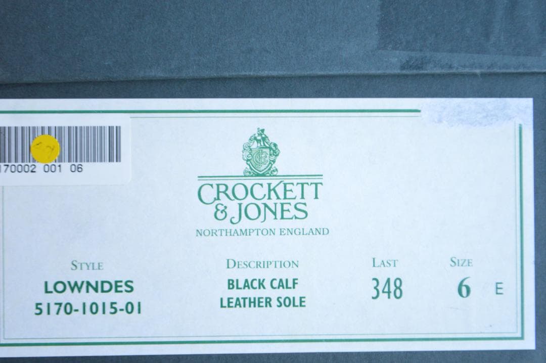 着用数回　CROCKETT＆JONES　LOWNDES　6E　ブラック