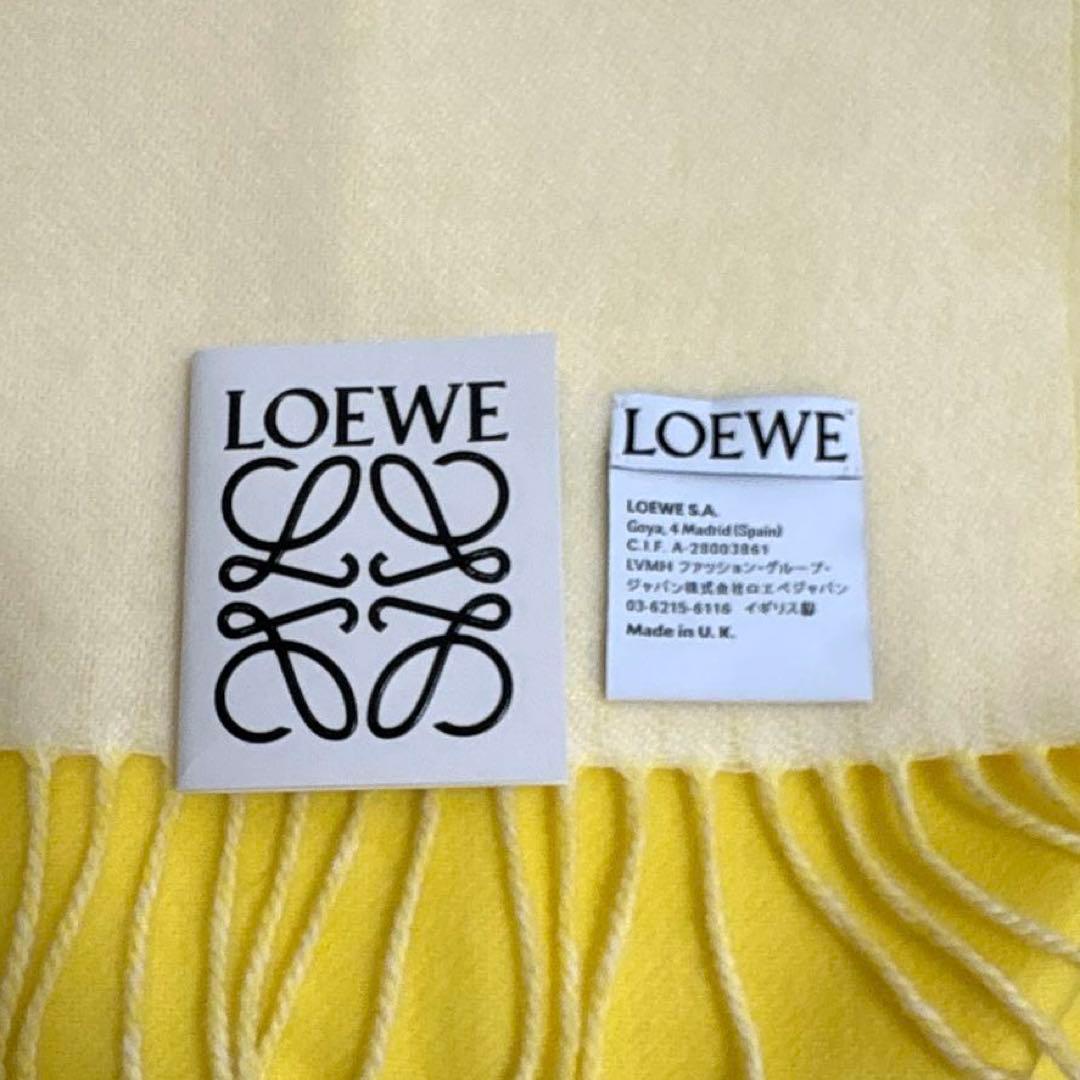 美品★ロエベ 28×180 リバーシブルマフラー　カシミヤ ウール アナグラム