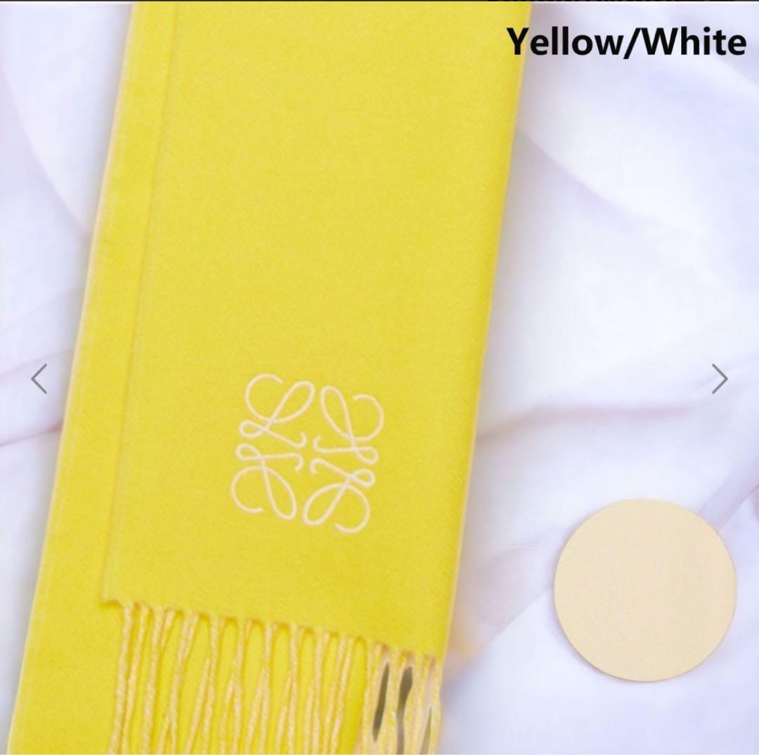 美品★ロエベ 28×180 リバーシブルマフラー　カシミヤ ウール アナグラム