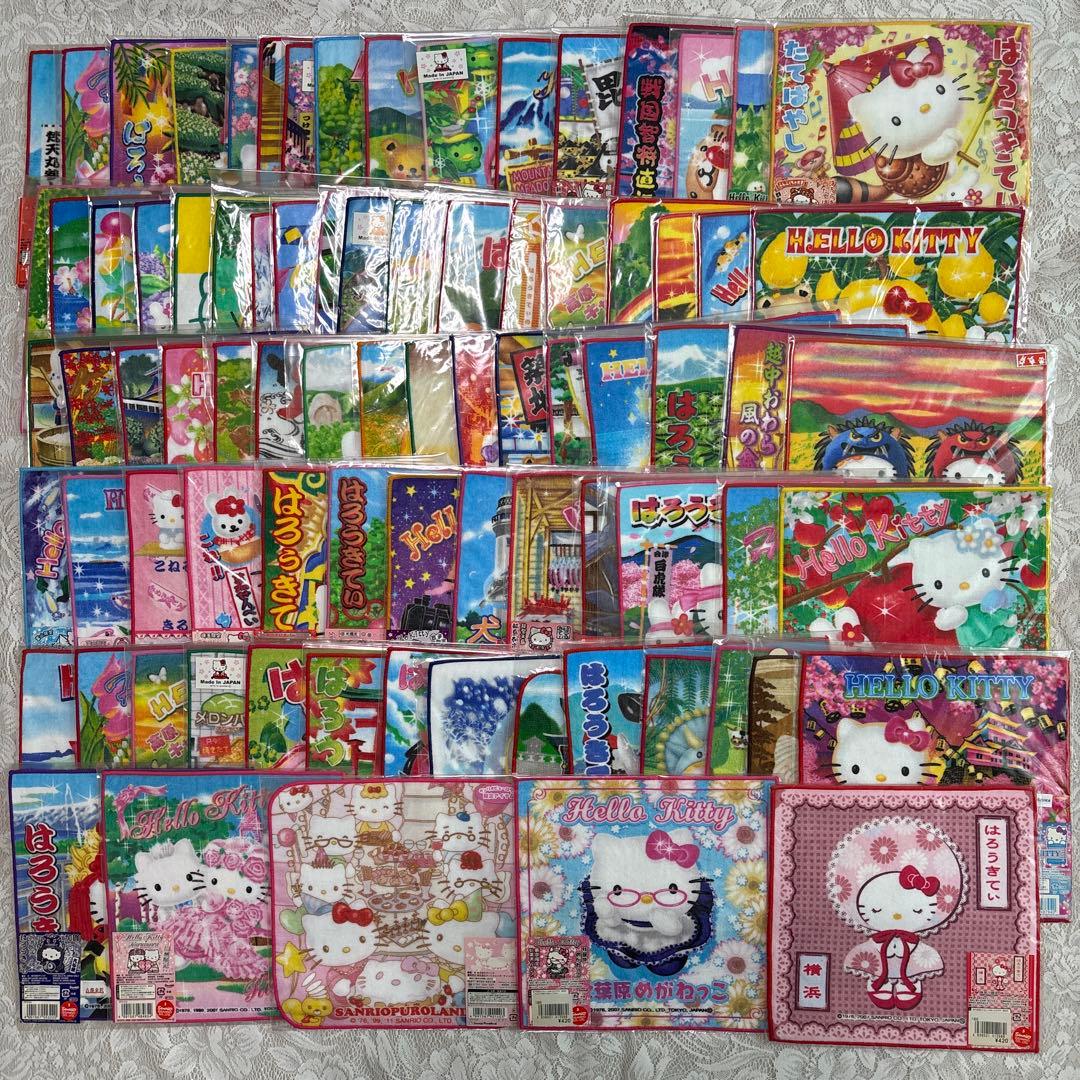 【匿名配送】ご当地キティタオルハンカチ82枚