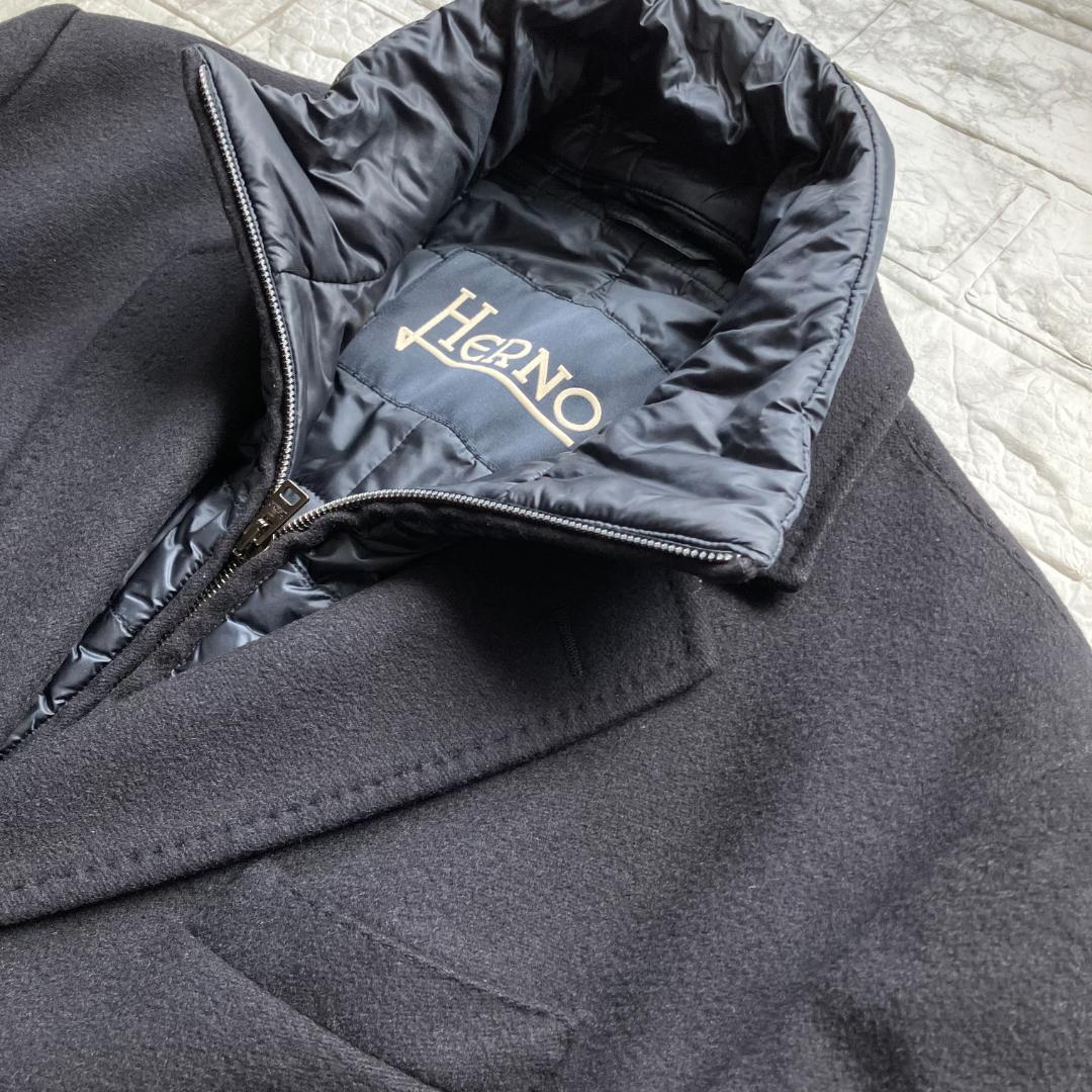 美品◎HERNO カシミヤ100％ チェスターコート PIACENZA 2way