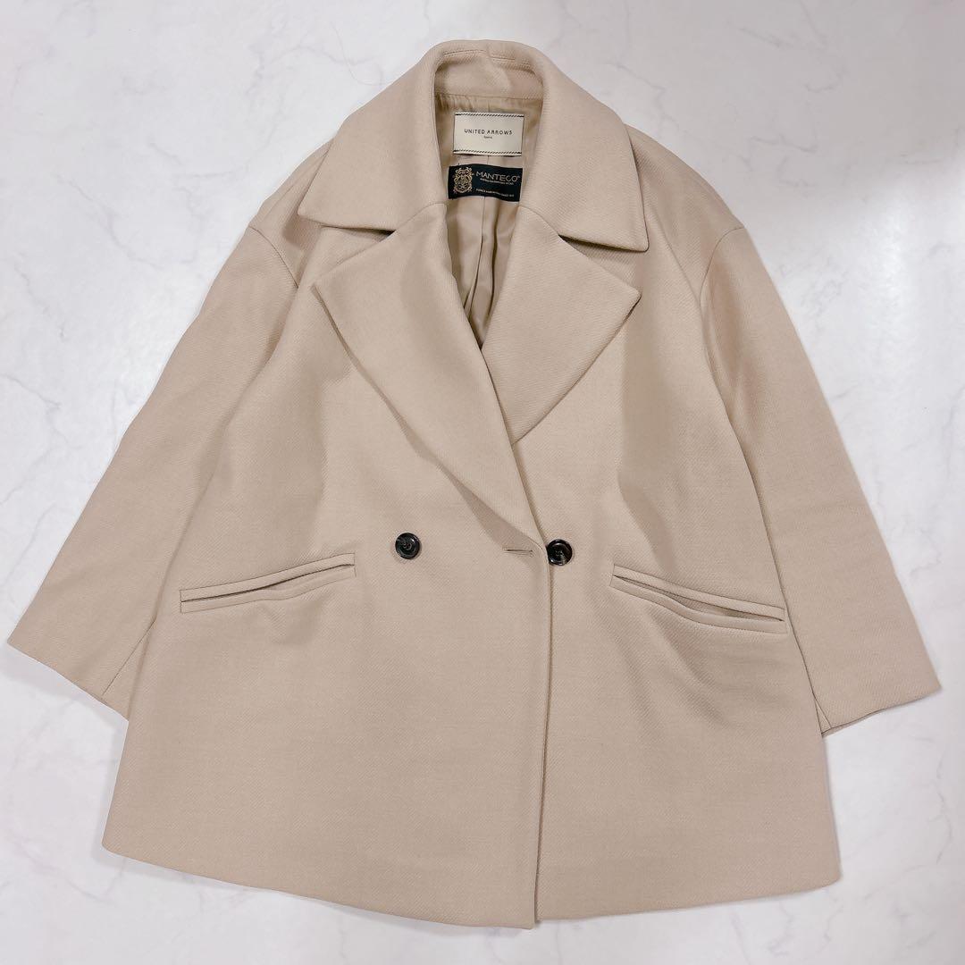 ユナイテッドアローズ Aライン テーラードコート MANTECO生地使用