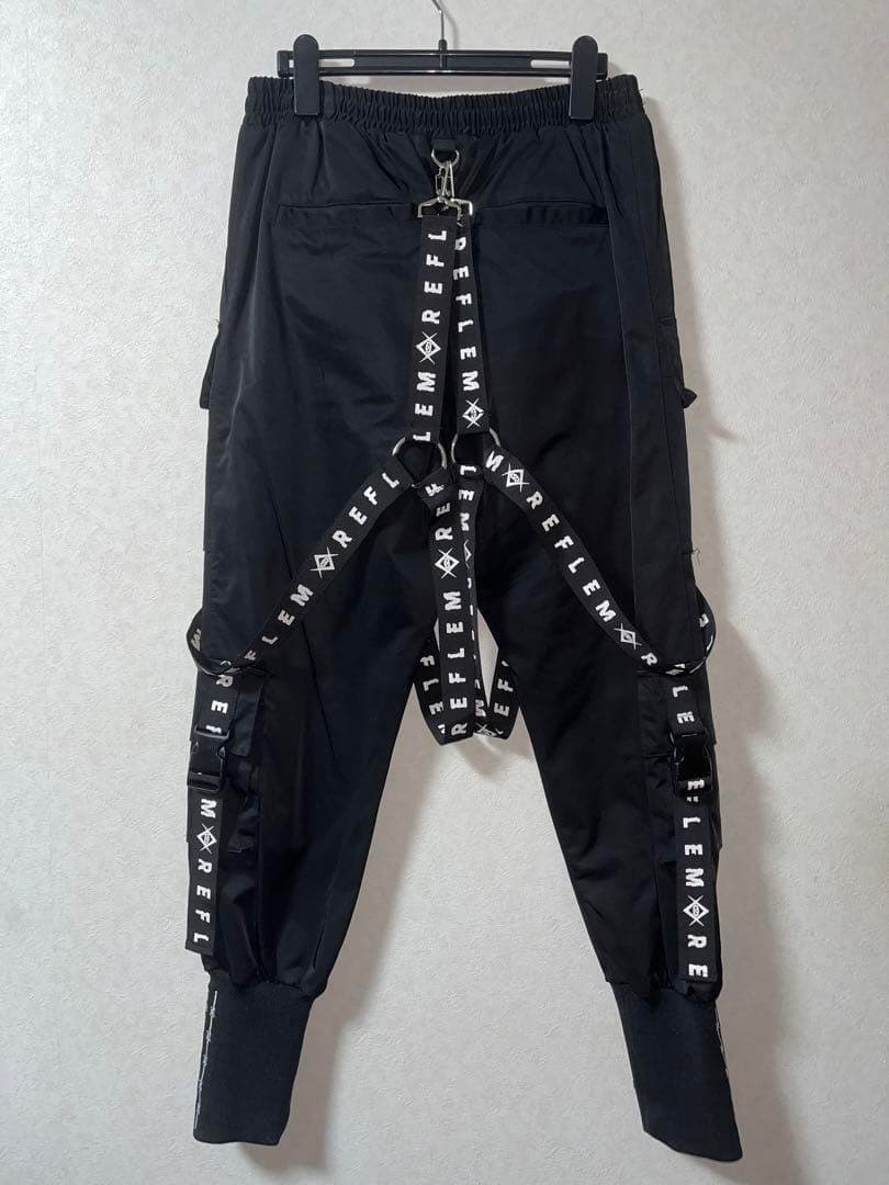 REFLEM レフレム デザインハーネスロゴテープカーゴパンツ