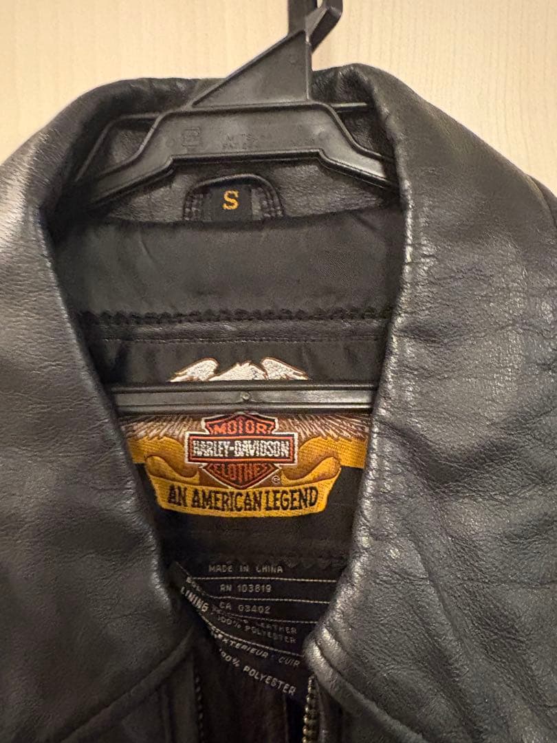 ハーレーダビッドソン バックロゴジップアップ シングルライダースジャケット