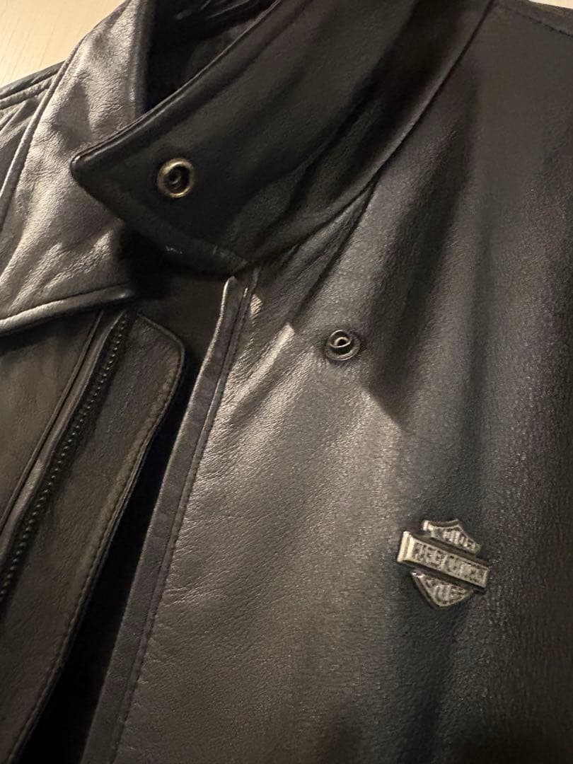 ハーレーダビッドソン バックロゴジップアップ シングルライダースジャケット