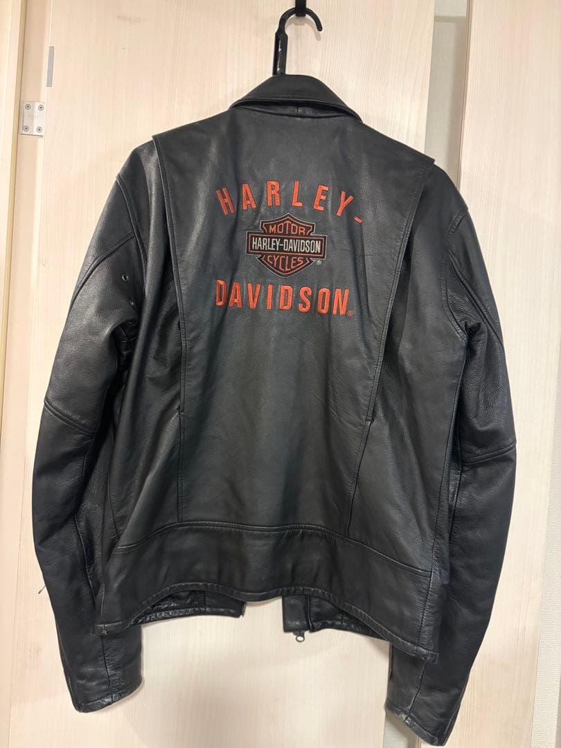 ハーレーダビッドソン バックロゴジップアップ シングルライダースジャケット