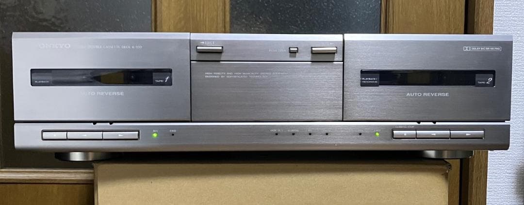 【完動・美品】ダブルカセットデッキ　ONKYO　K-100