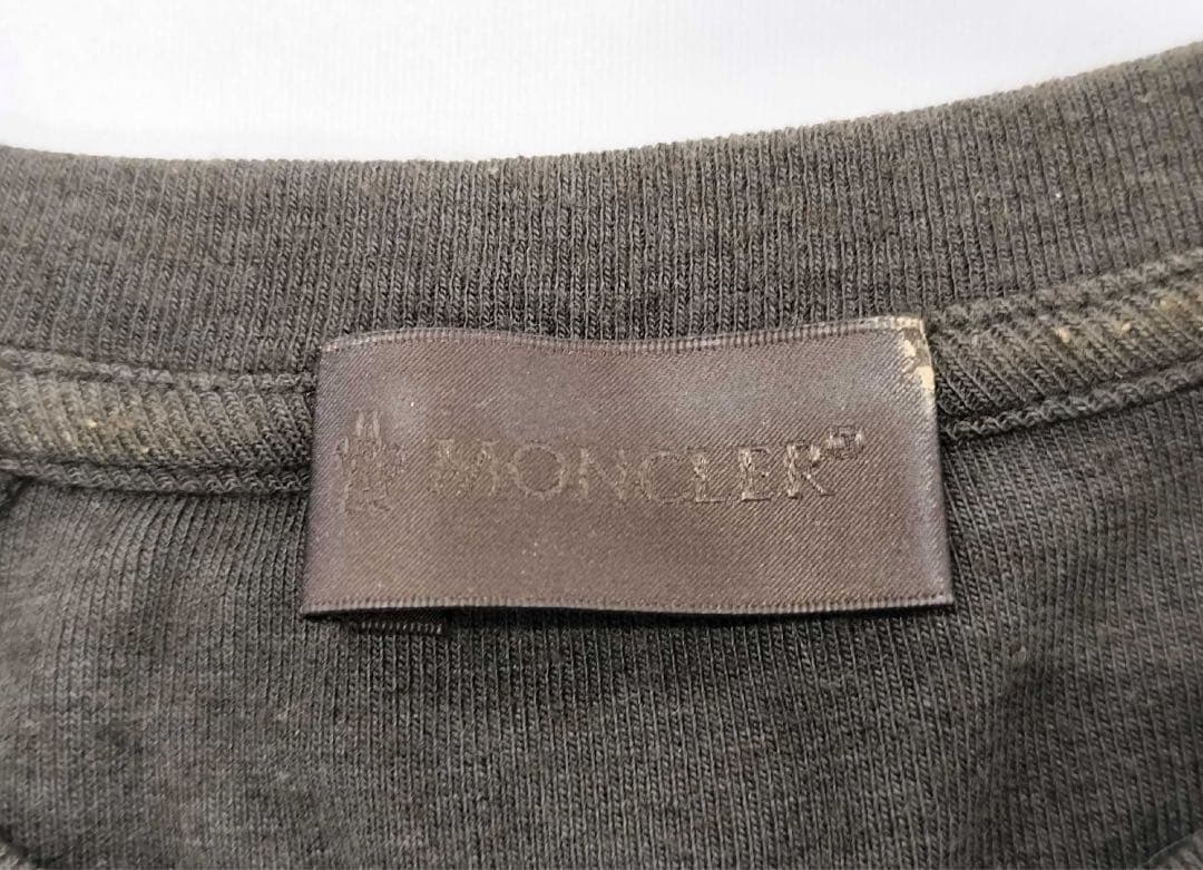 モンクレール美品！グレー長袖カットソー 厚手リブ編み