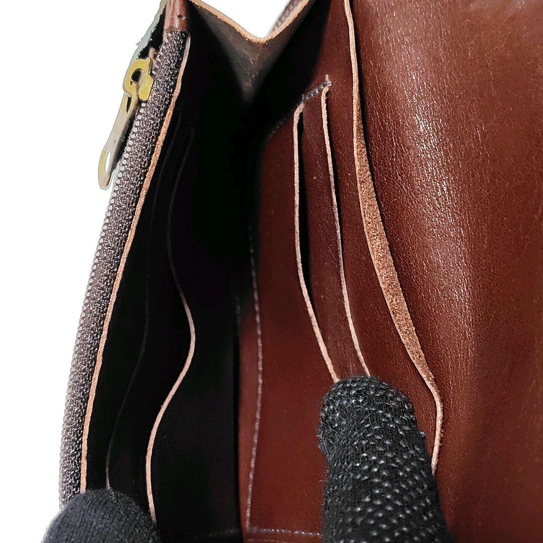 イルビゾンテ　折り財布　ブルー　クロコ型押し　金ボタン　ユニセックス