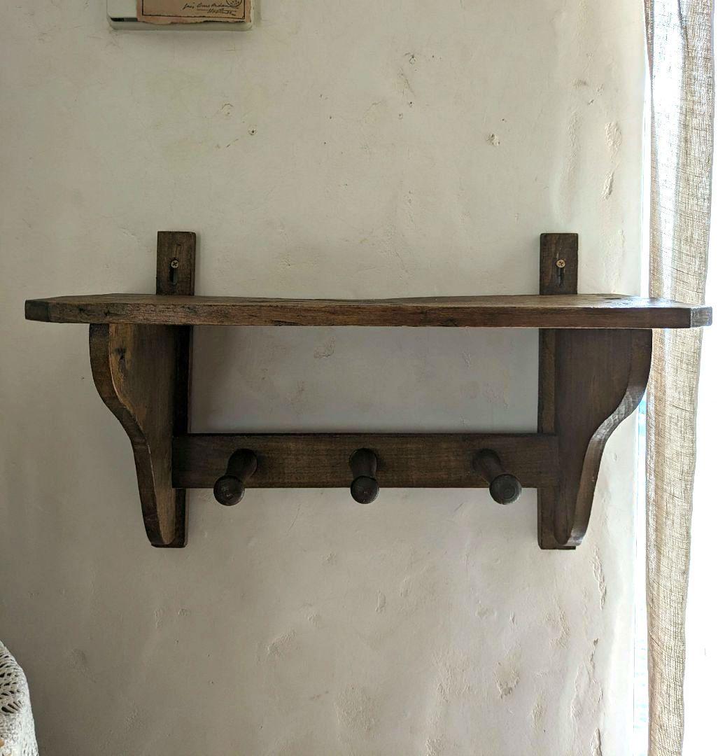 アンティーク　ウォールシェルフ　ウォールフック