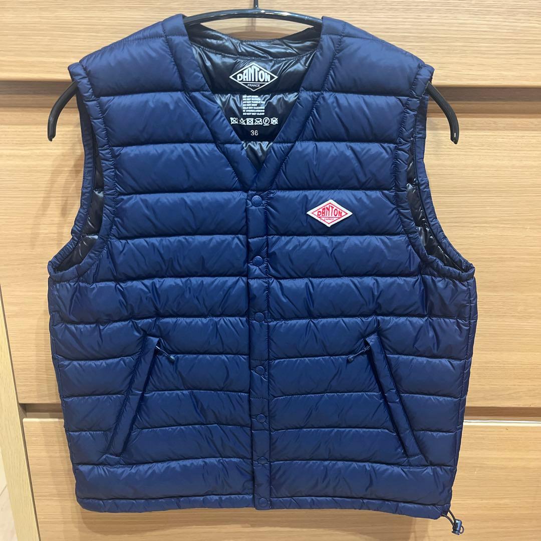 DANTON ダントン　ダウンベスト　36 ネイビー